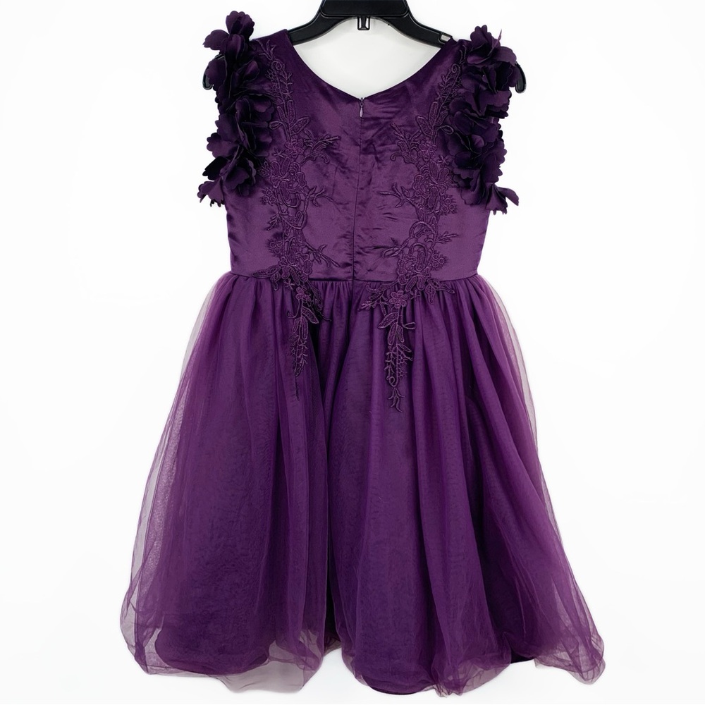 Trish Scully Child | Bianca Party Purple Dress Eggplant Special Occasion 12 - Picture 9 of 14
